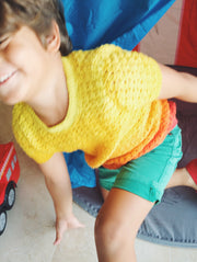 Kids Crochet T-Shirt - 3/4