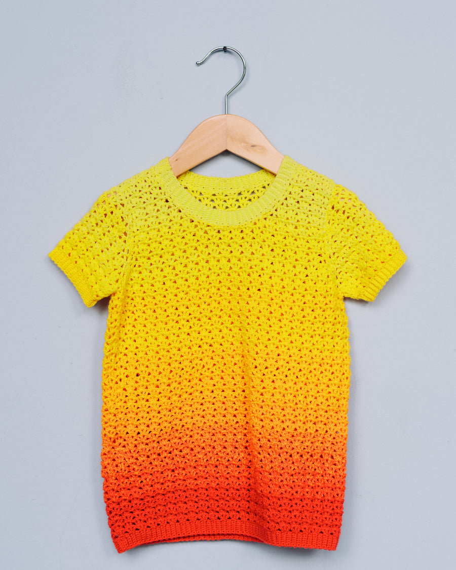 Kids Crochet T-Shirt - 3/4