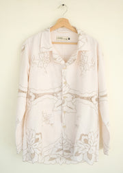 The Longsleeve Off-White Eyelet Shirt - M
