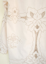 The Longsleeve Off-White Eyelet Shirt - M