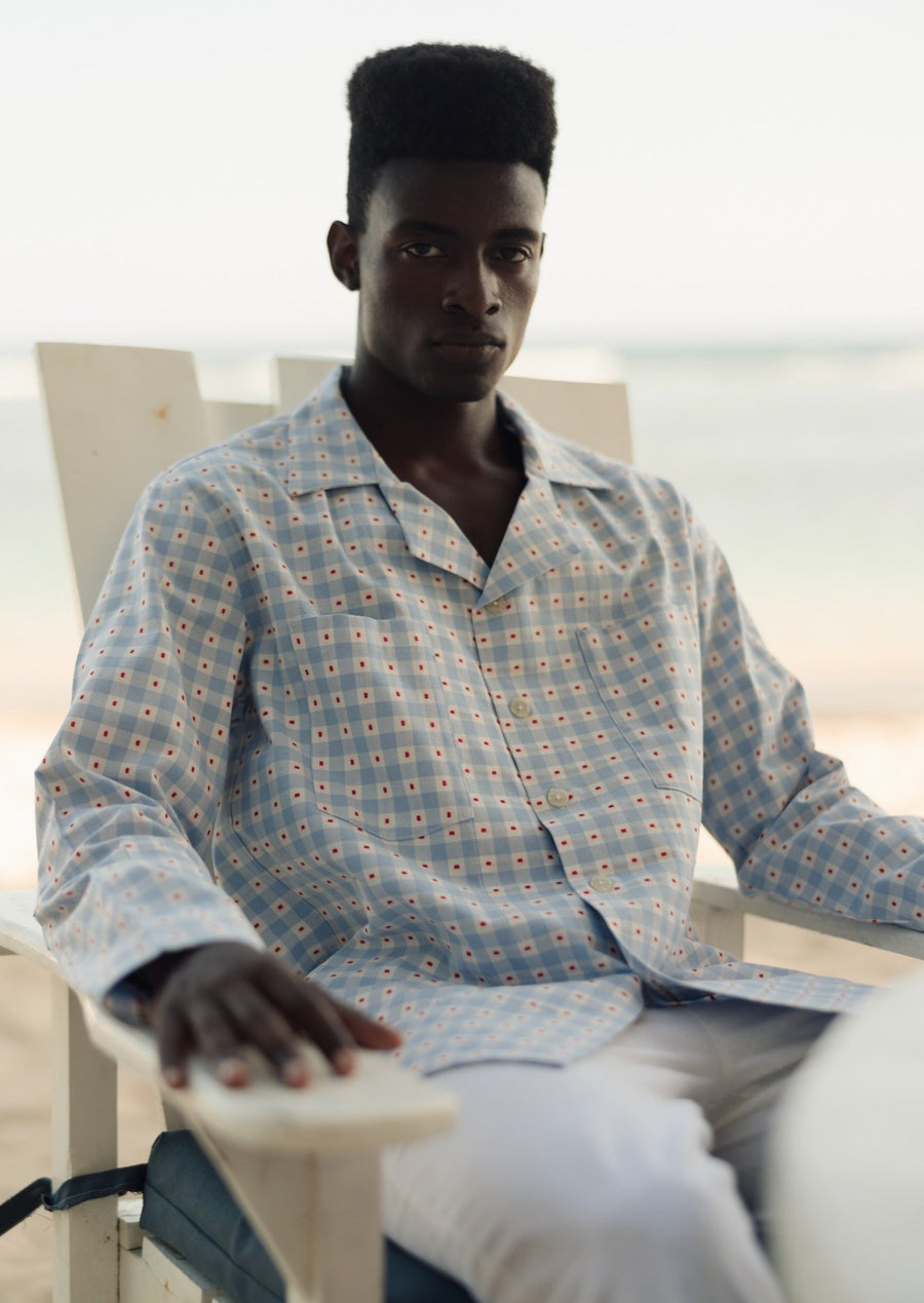 The Long Sleeve Gingham Shirt - M