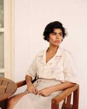 The Gray embroidered shirt - S