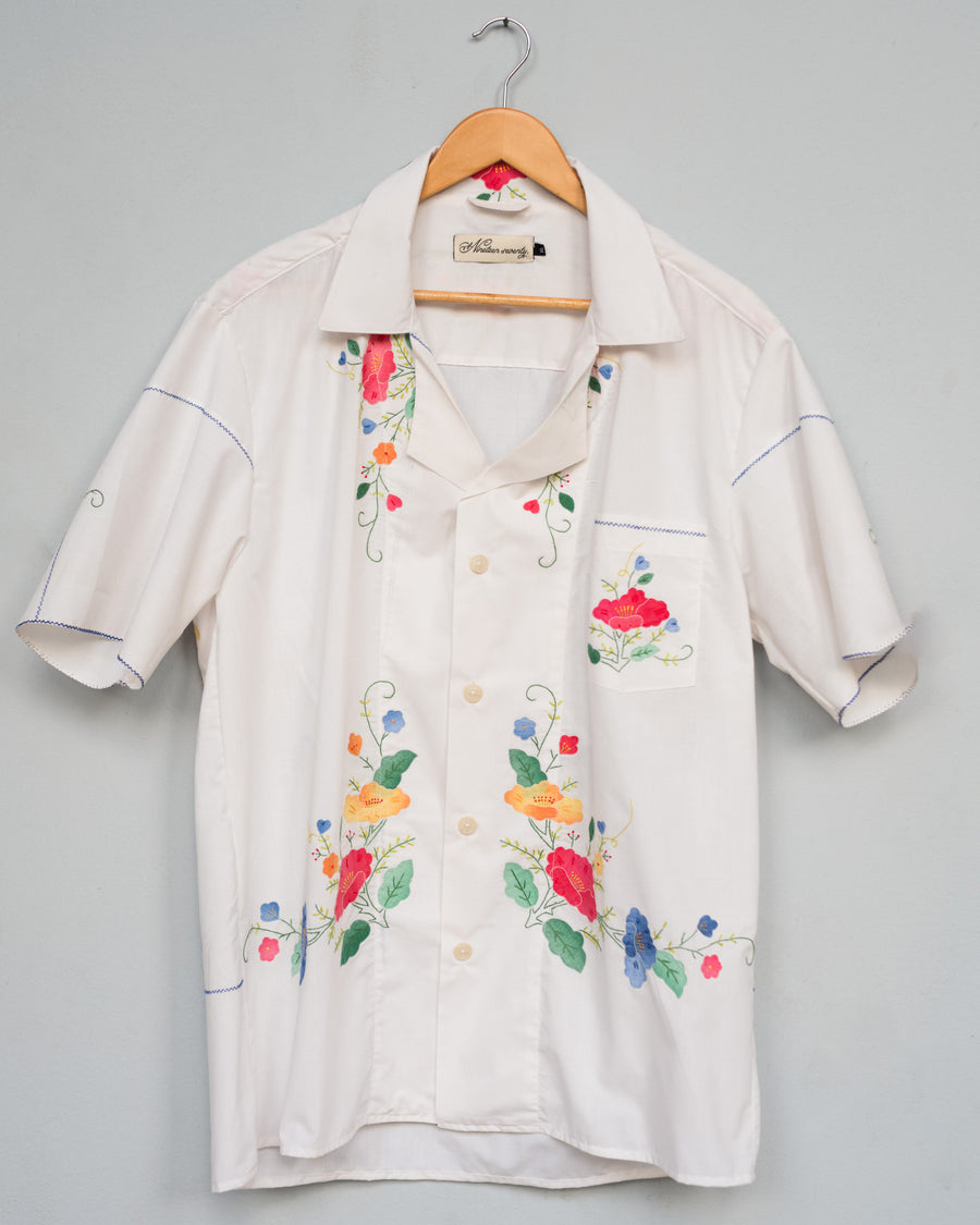 The White Appliqué Shirt - XL