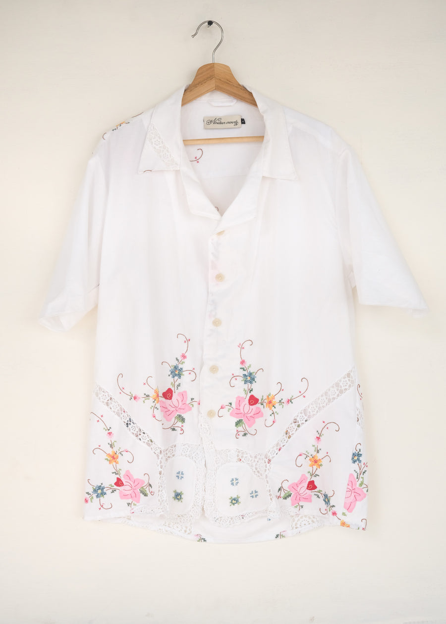 The Appliqué Embroidered Shirt - L