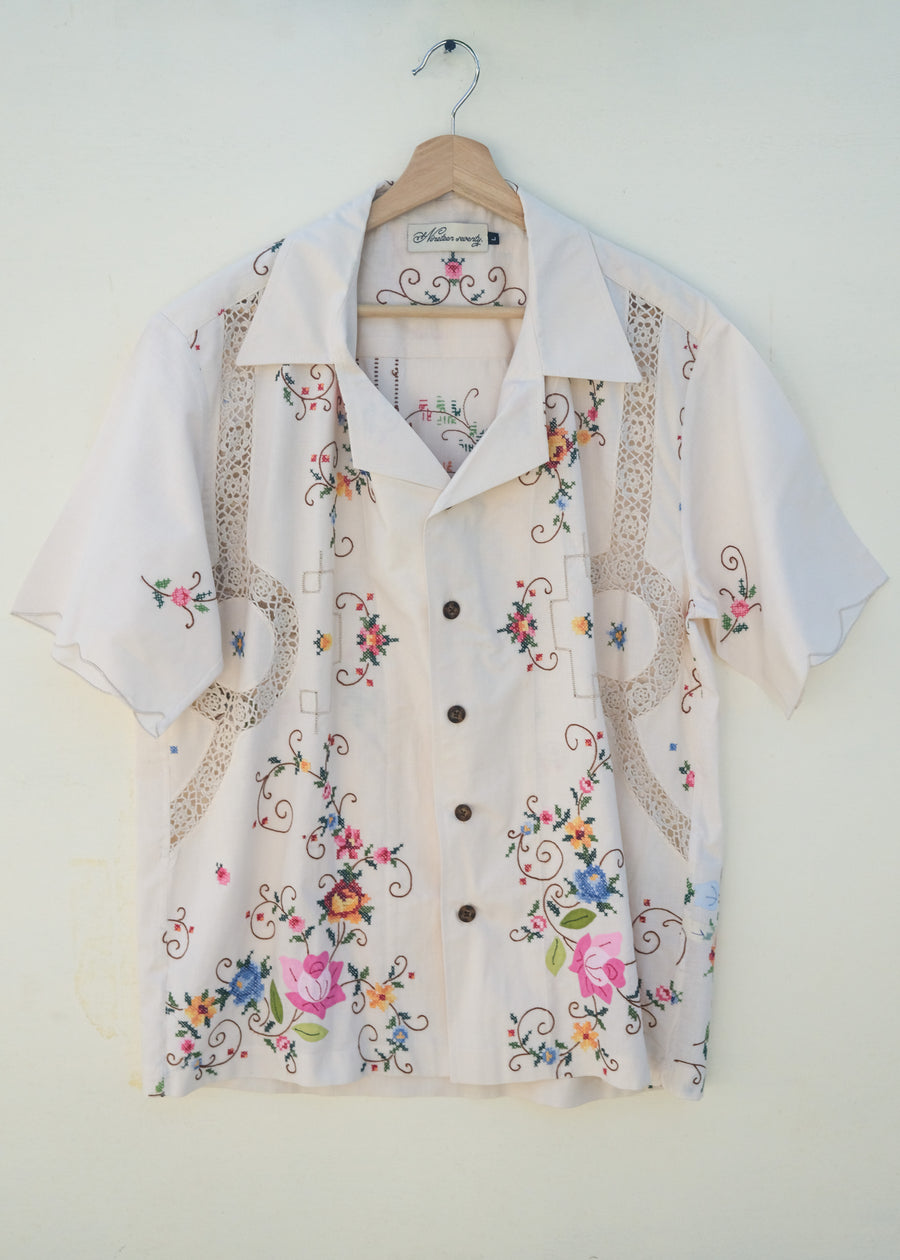 The Flower Embroidered Shirt - L