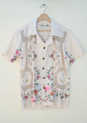 The Flower Embroidered Shirt - M