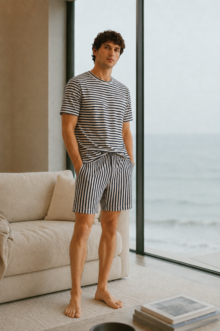 Stripe Lounge Shorts